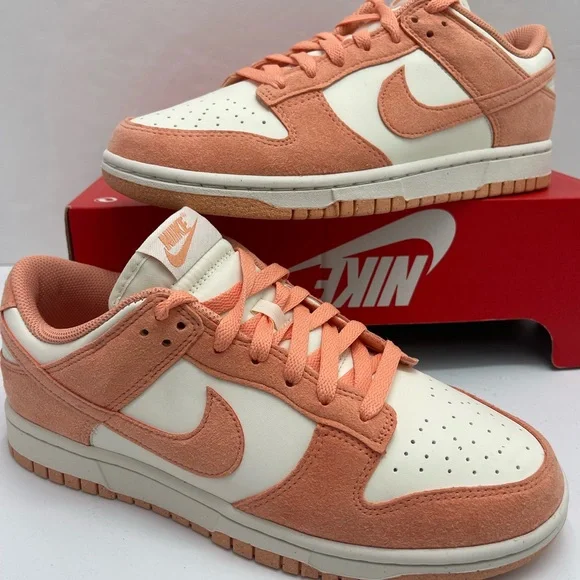NIKE WMNS DUNK LOW SOFT PEARL/APRICOT AGATE-WHITE
 Athletic Sneakers - Picture 12 of 16